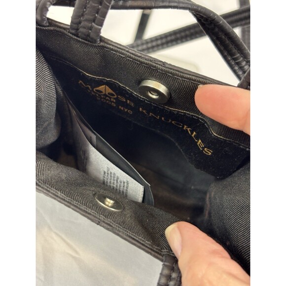 Moose Knuckles x Telfar Shopping Tote Black Nylon Small Crossbody Quilted Logo - Picture 7 of 11